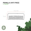 Medidas-peinilla-anti-frizz Peine de bambú de dientes anchos anti frizz