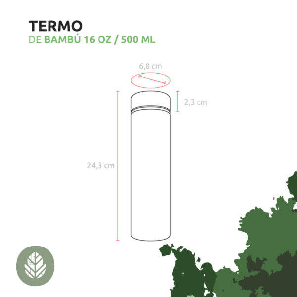 Medidas-termo-bambú Termo de bambú