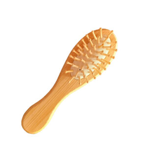 Peinilla-bambú-A Cepillo pequeño de bambú para el cabello